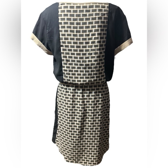 Vince Camuto Women’s Casual Geometrical Printed Color Block Cuff Sleeve Dress 10 - Picture 2 of 16